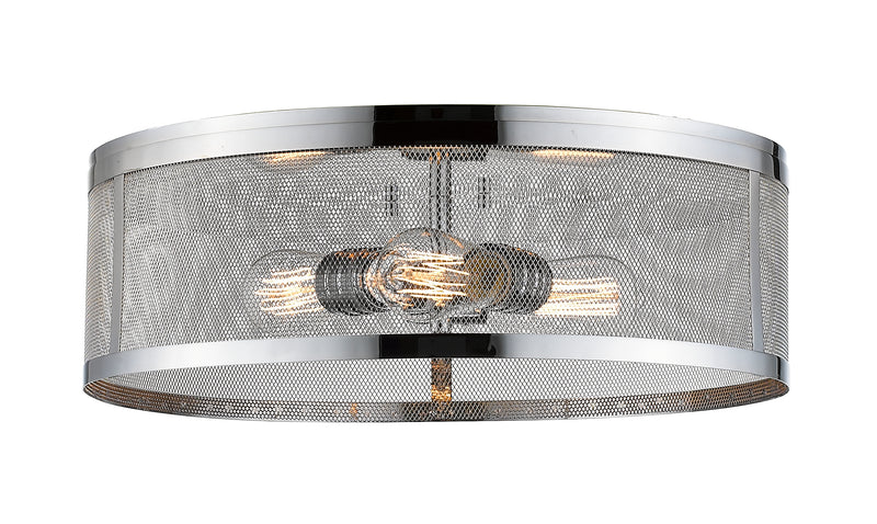 Meshsmith 3 Light 18" Flush Mount in Chrome