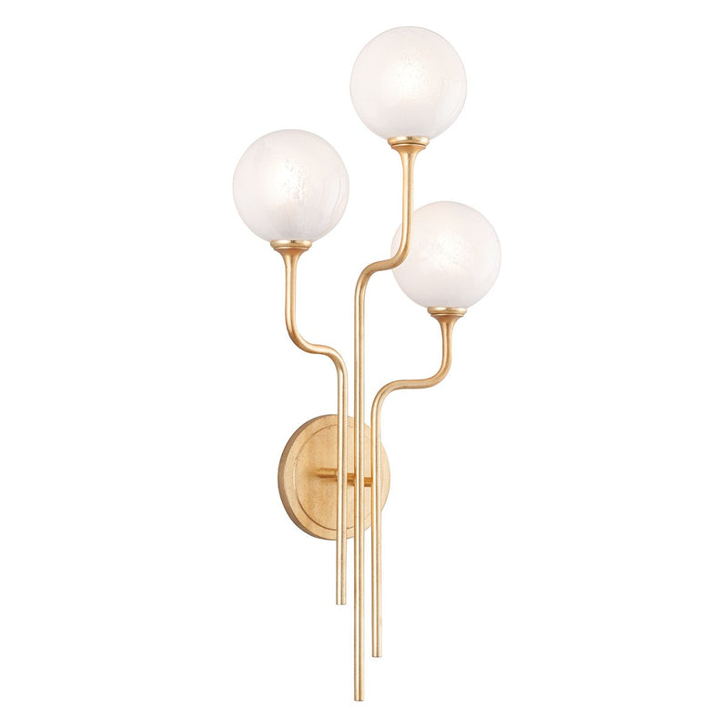 Onyx 3-Light Wall Sconce in Vintage Gold Leaf