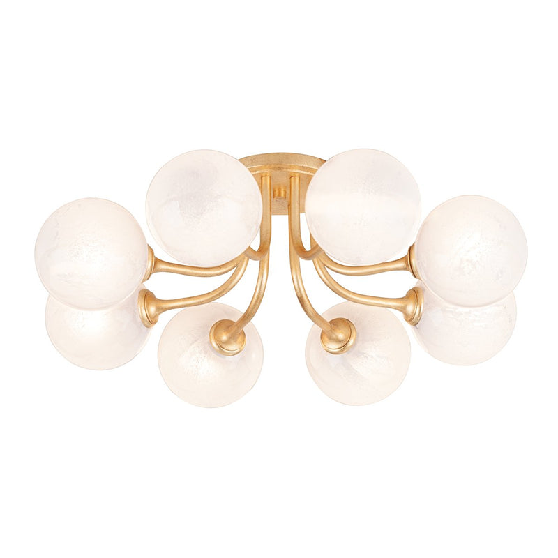 Onyx 8-Light Semi-Flush Mount in Vintage Gold Leaf