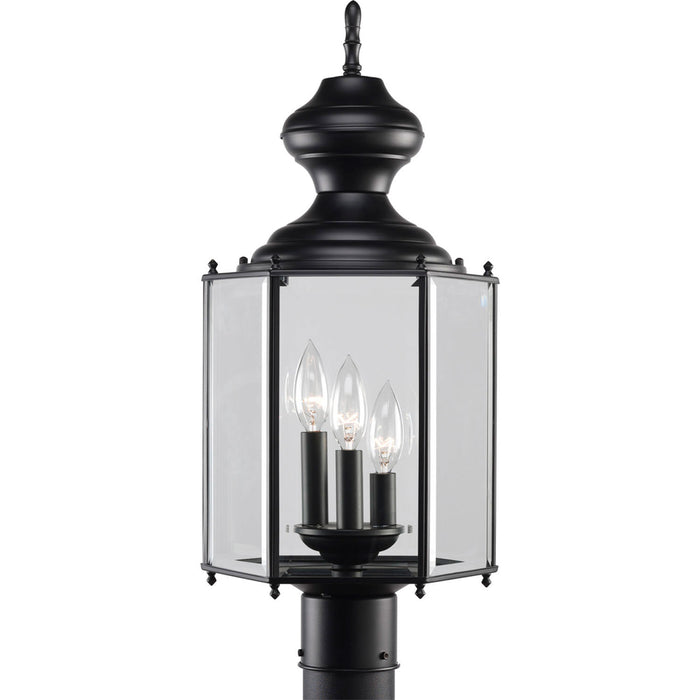 Carriage Classics Three Light Post Lantern in Black