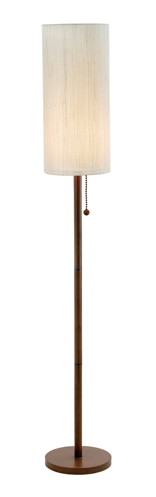 Hamptons Floor Lamp in Walnut Wood