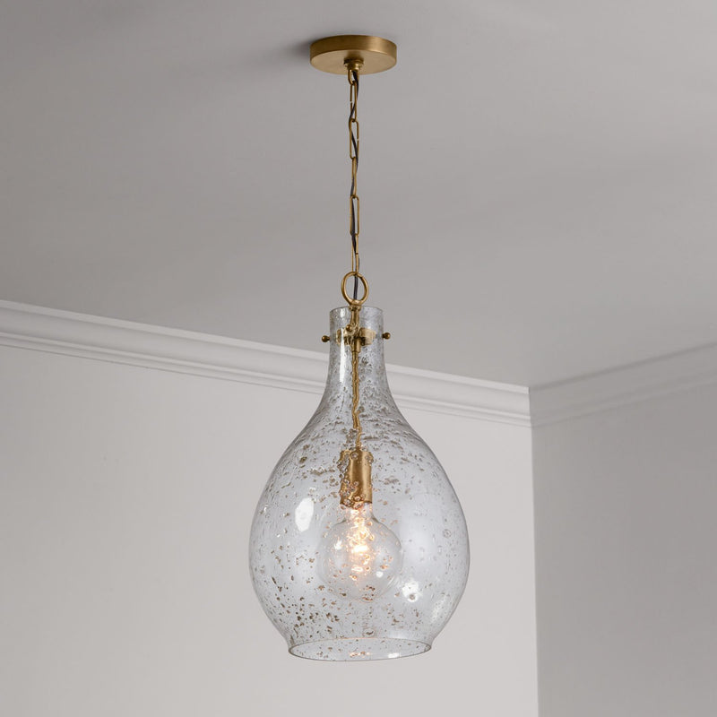 Rabun Pendant in Patinaed Brass
