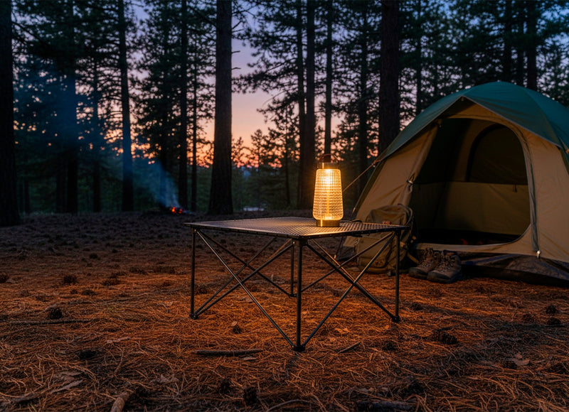 Samara 10.63" LED Cordless Table Lamp in Clear Texture Glass, Antique Brass, Brown Leather
