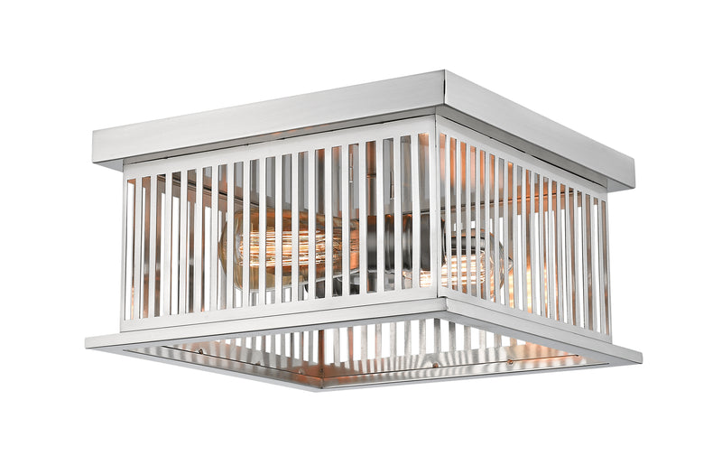 Camellia 2 Light 12" Flush Mount in Brushed Nickel