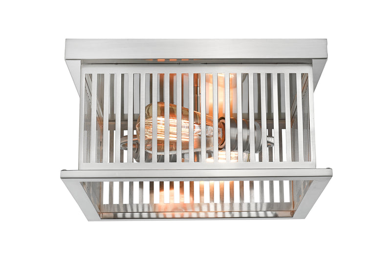 Camellia 2 Light 12" Flush Mount in Brushed Nickel