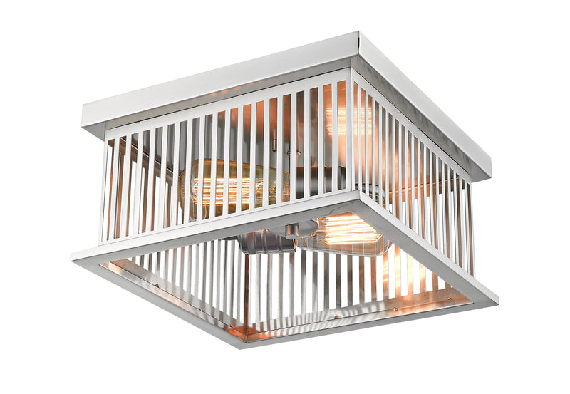 Camellia 2 Light 12" Flush Mount in Brushed Nickel