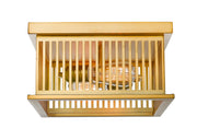 Camellia 2 Light 12" Flush Mount in Brass