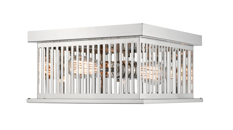 Camellia 2 Light 12" Flush Mount in Polished Nickel