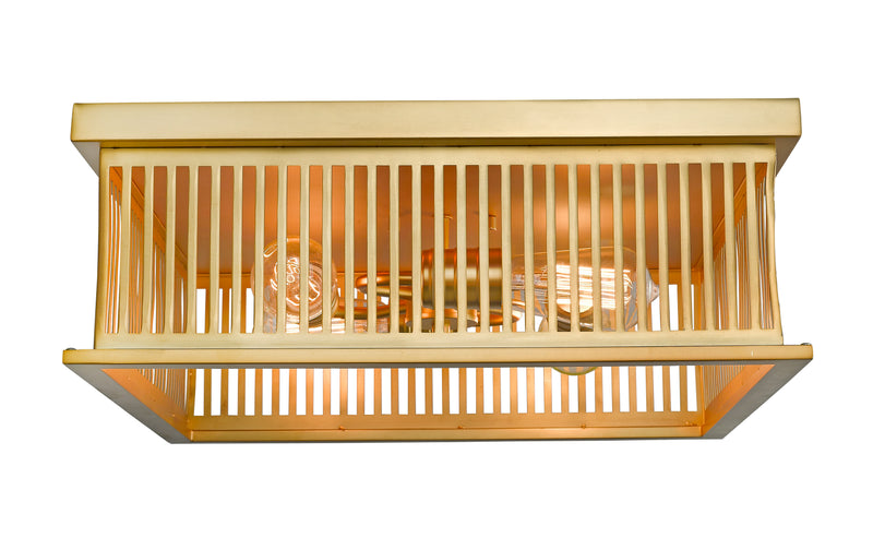 Camellia 4 Light 18" Flush Mount in Brass