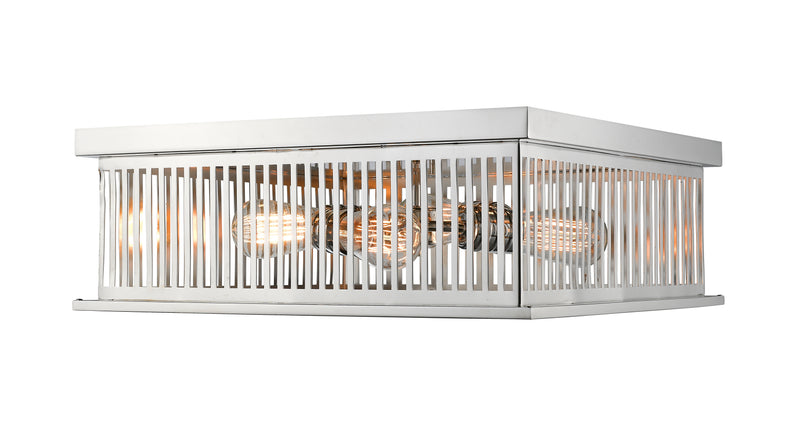 Camellia 4 Light 18" Flush Mount in Polished Nickel