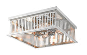 Camellia 4 Light 18" Flush Mount in Polished Nickel