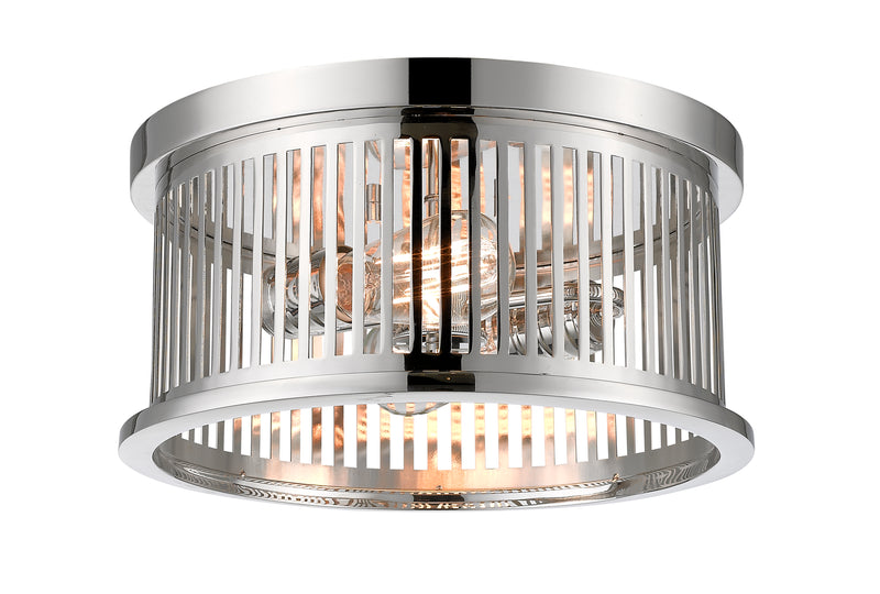 Camellia 2 Light 13.125" Flush Mount in Polished Nickel