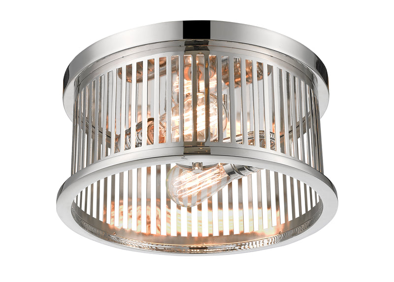 Camellia 2 Light 13.125" Flush Mount in Polished Nickel