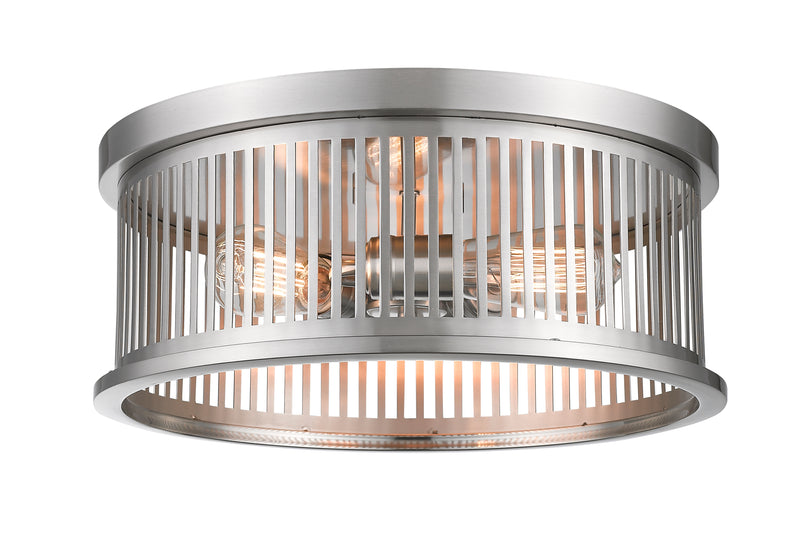 Camellia 3 Light 16" Flush Mount in Brushed Nickel