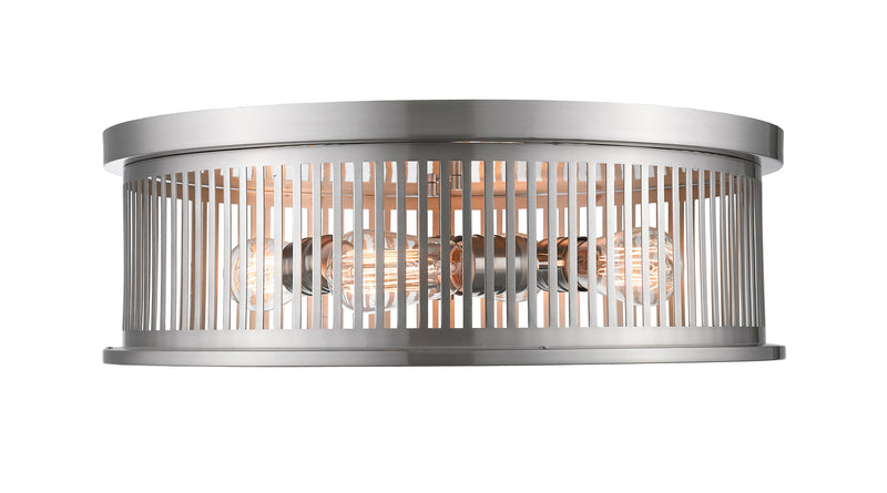Camellia 4 Light 20" Flush Mount in Brushed Nickel