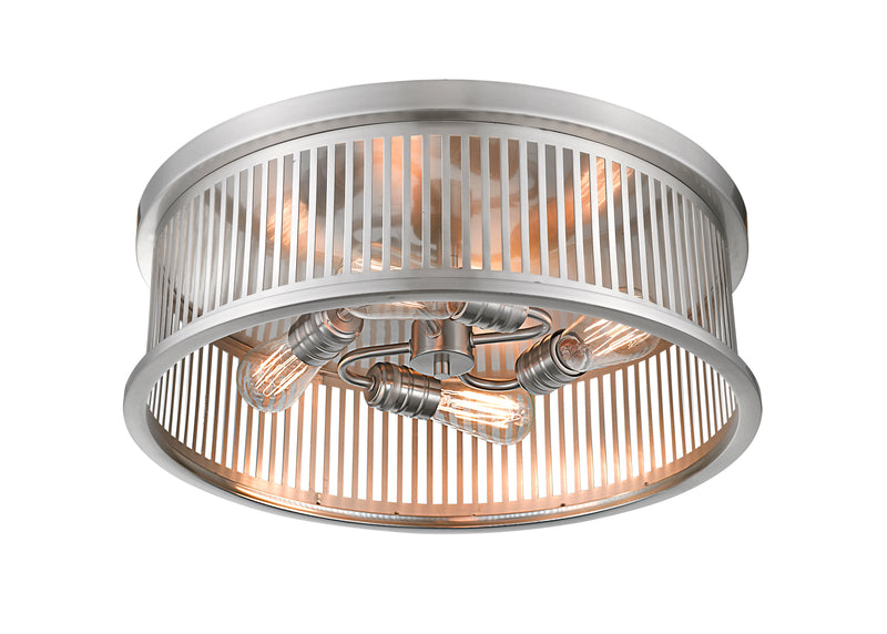 Camellia 4 Light 20" Flush Mount in Brushed Nickel