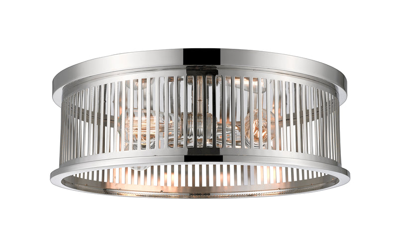 Camellia 4 Light 20" Flush Mount in Polished Nickel
