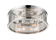 Camellia 4 Light 20" Flush Mount in Polished Nickel