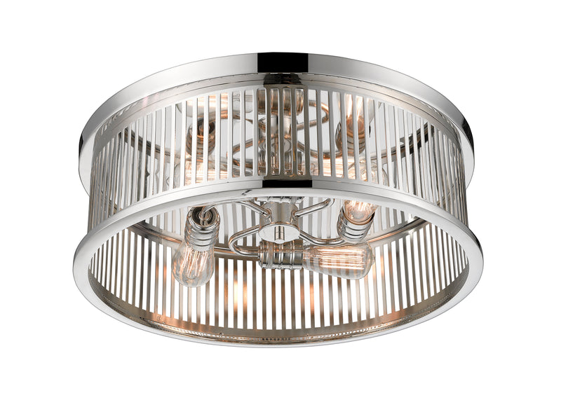 Camellia 4 Light 20" Flush Mount in Polished Nickel