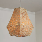 Finley 4-Light Pendant in Natural Jute and Grey