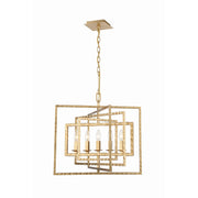 Capri 5 Light 24" Chandelier in Antique Gold