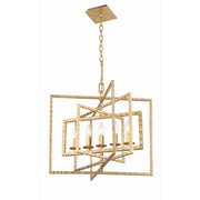 Capri 5 Light 24" Chandelier in Antique Gold