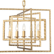 Capri 5 Light 24" Chandelier in Antique Gold