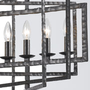 Capri 5 Light 24" Chandelier in Raw Steel