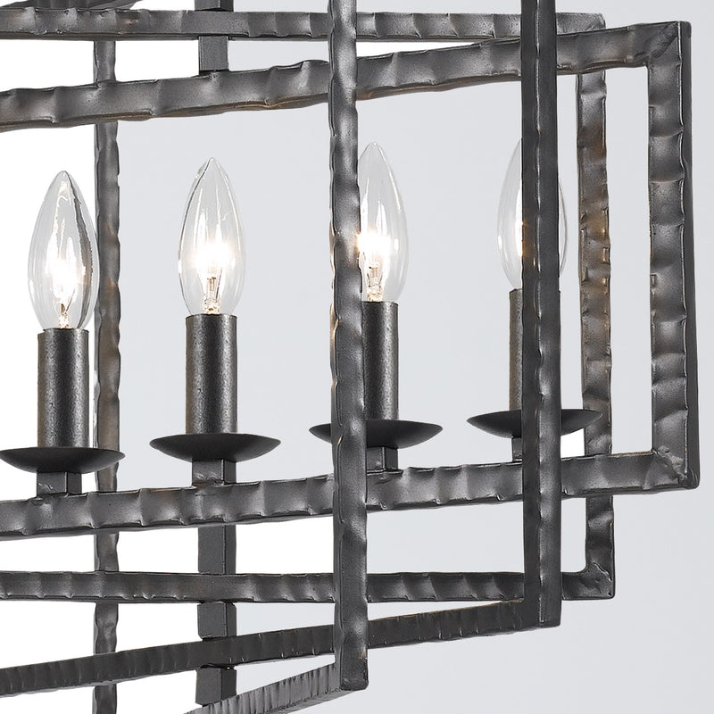 Capri 5 Light 24" Chandelier in Raw Steel