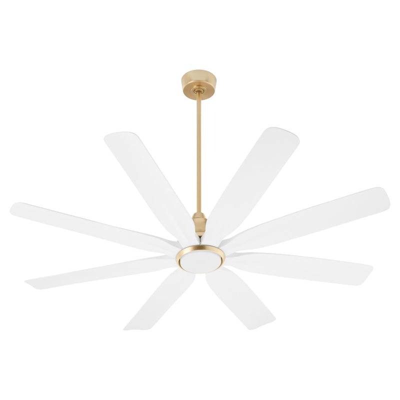 Rosales 60" 8-Blade Ceiling Fan in Aged Brass