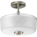 Alexa Two Light Close-to-Ceiling in Brushed Nickel