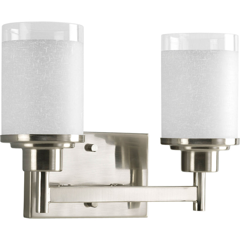 Alexa Two Light Bath in Brushed Nickel
