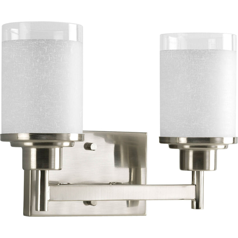 Alexa 2-Light Bath Vanity Light in Brushed Nickel