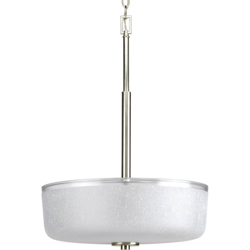 Alexa Three Light Foyer Pendant in Brushed Nickel