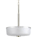 Alexa Three Light Foyer Pendant in Brushed Nickel