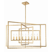 Capri 9 Light 39" Chandelier in Antique Gold