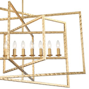 Capri 9 Light 39" Chandelier in Antique Gold