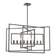 Capri 9 Light 39" Chandelier in Raw Steel