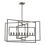 Capri 9 Light 39" Chandelier in Raw Steel