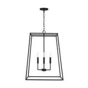 Clint 4-Light Chandelier in Black Iron