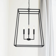 Clint 4-Light Chandelier in Black Iron