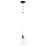 Tribute 1 Light Mini Pendant in Matte Black