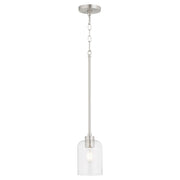 Tribute 1 Light Mini Pendant in Satin Nickel