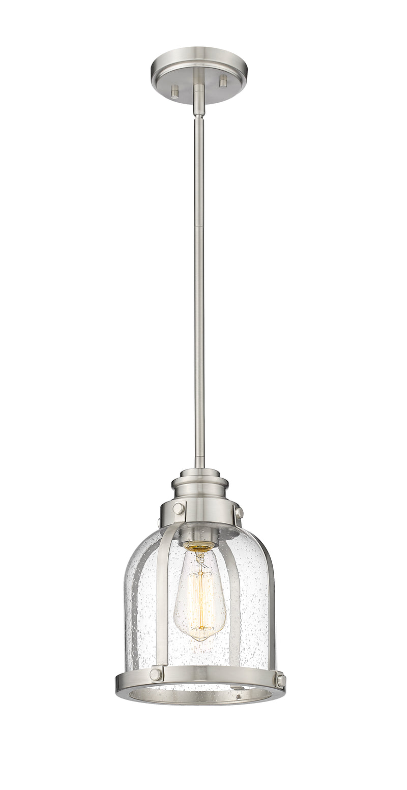 Burren 1 Light 8.75" Pendant in Brushed Nickel