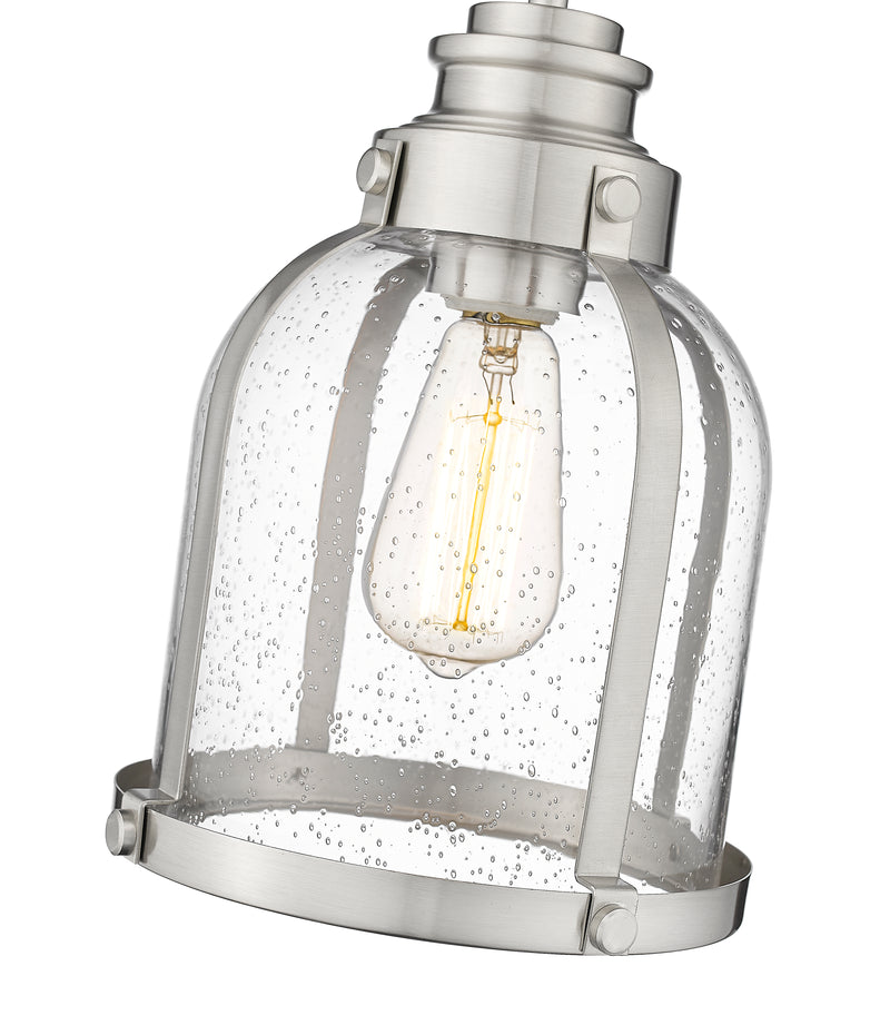 Burren 1 Light 8.75" Pendant in Brushed Nickel