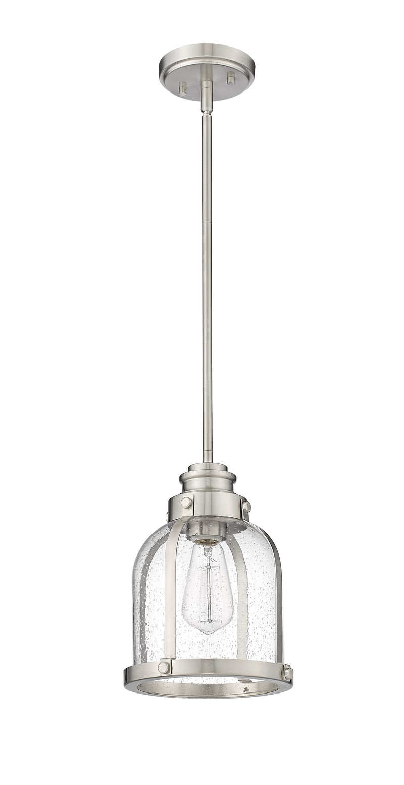 Burren 1 Light 8.75" Pendant in Brushed Nickel