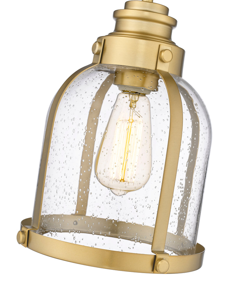 Burren 1 Light 8.75" Pendant in Heritage Brass