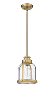 Burren 1 Light 8.75" Pendant in Heritage Brass