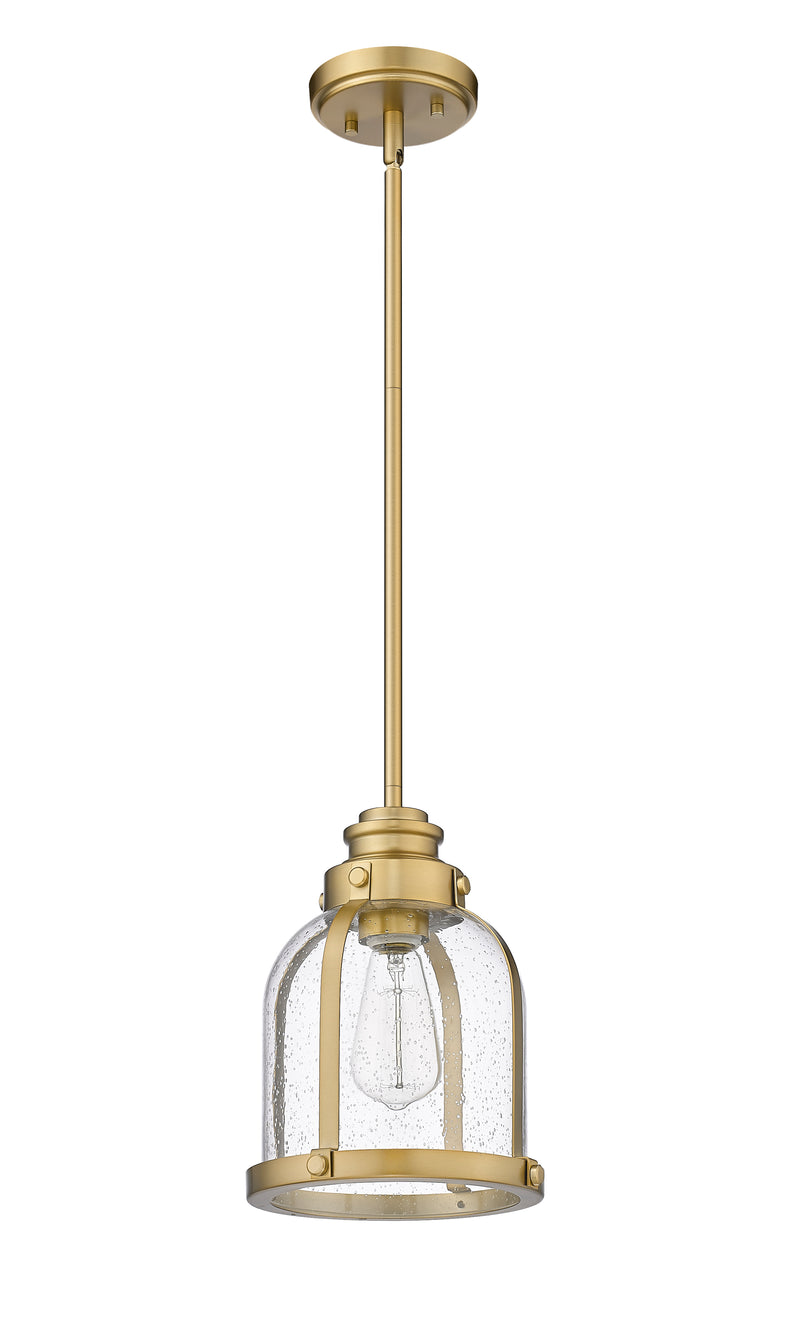 Burren 1 Light 8.75" Pendant in Heritage Brass