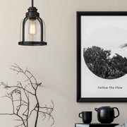Burren 1 Light 8.75" Pendant in Matte Black in a room setting